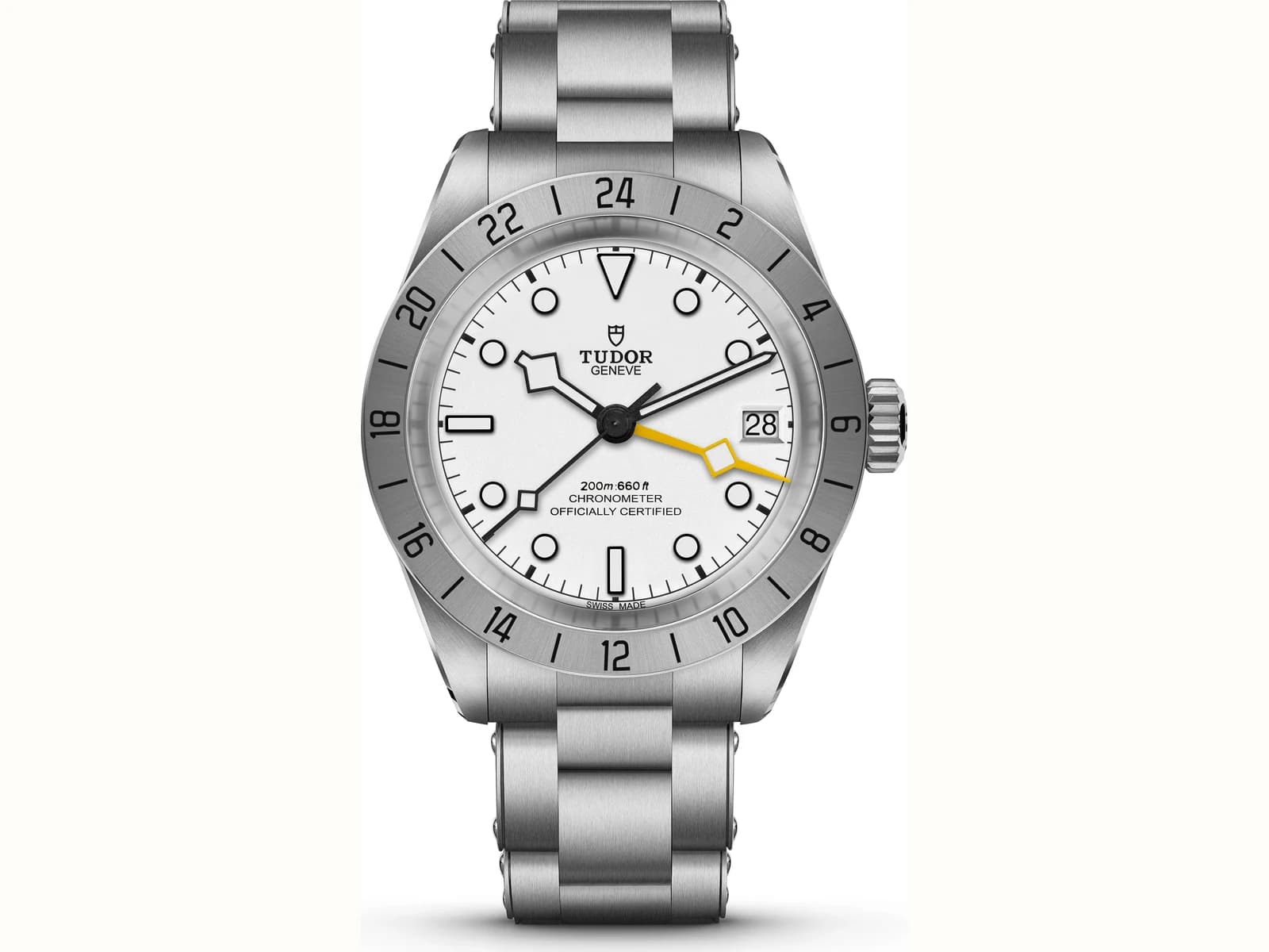 TUDOR Black Bay Pro mit opalfarbenem Zifferblatt und fester 24-Stunden-Lünette, Pressefoto der Manufaktur