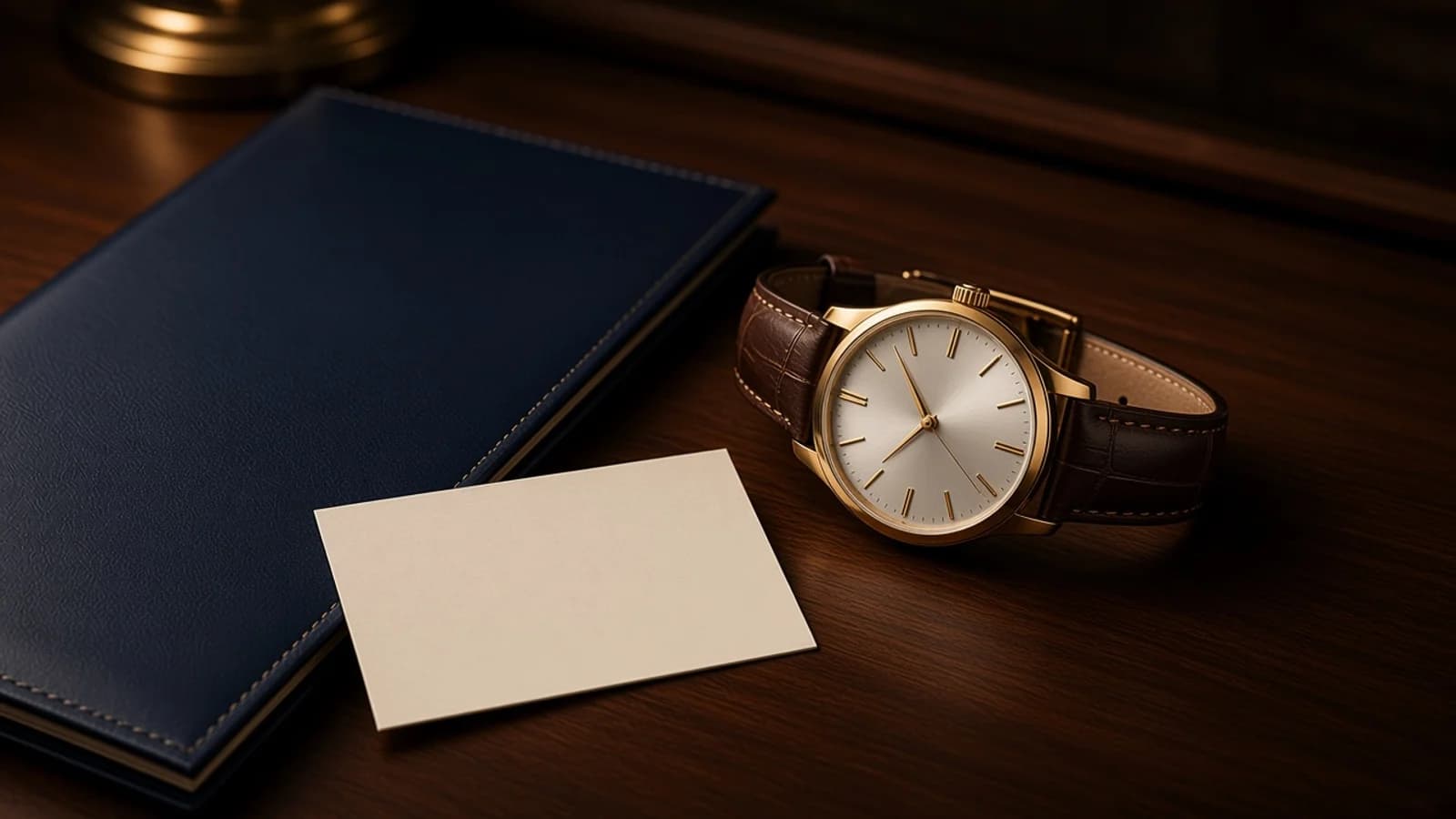 Markenneutrale Uhr neben einem geschlossenen Unterlagenordner für den privaten ChronoVault