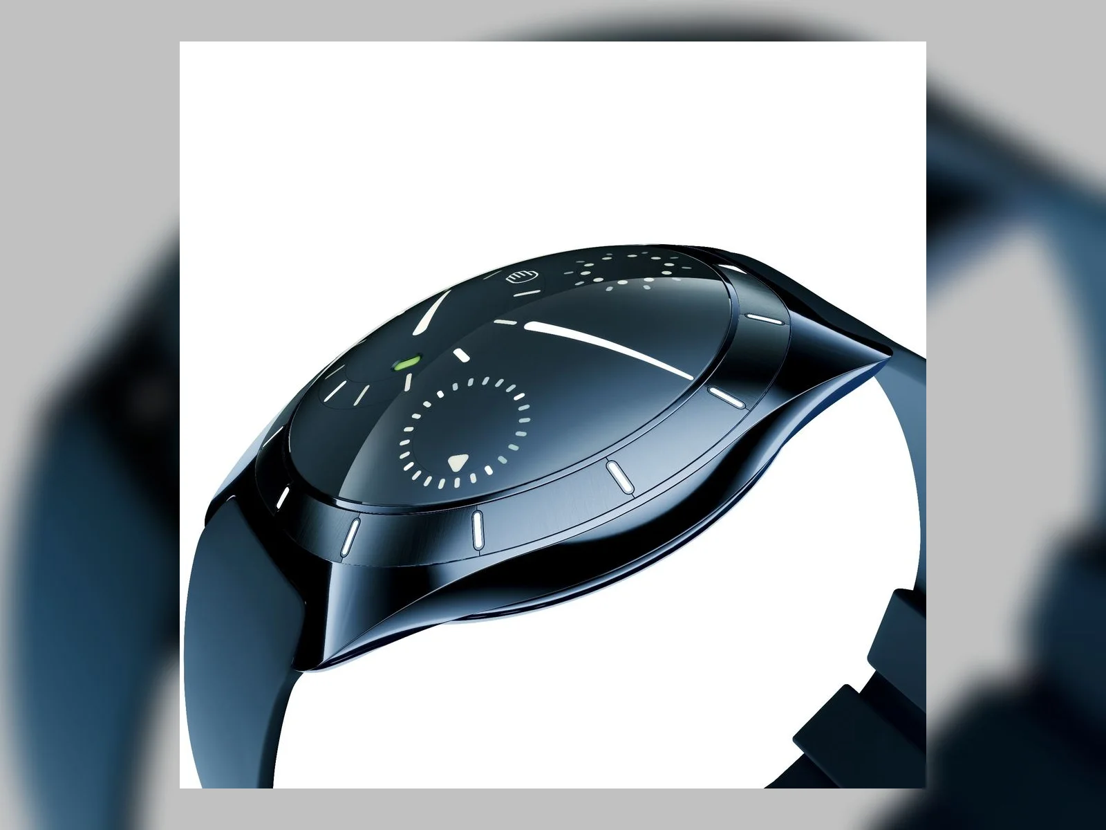 Polierte Titangehäuse der Ressence TYPE 10 DN mit doppelt gewölbtem Saphirglas und direkt angesetztem Band